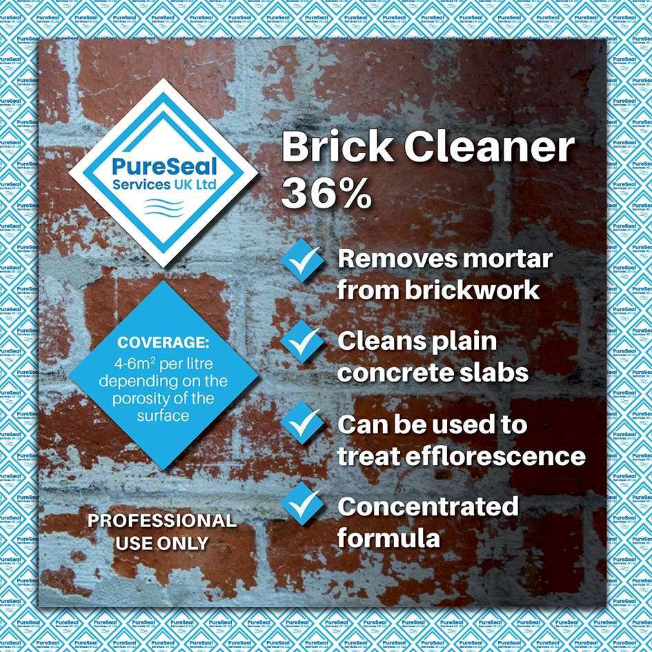 PureSeal Premium Hydrochloric Acid 36 3 x 20 Litres Efflorescence
